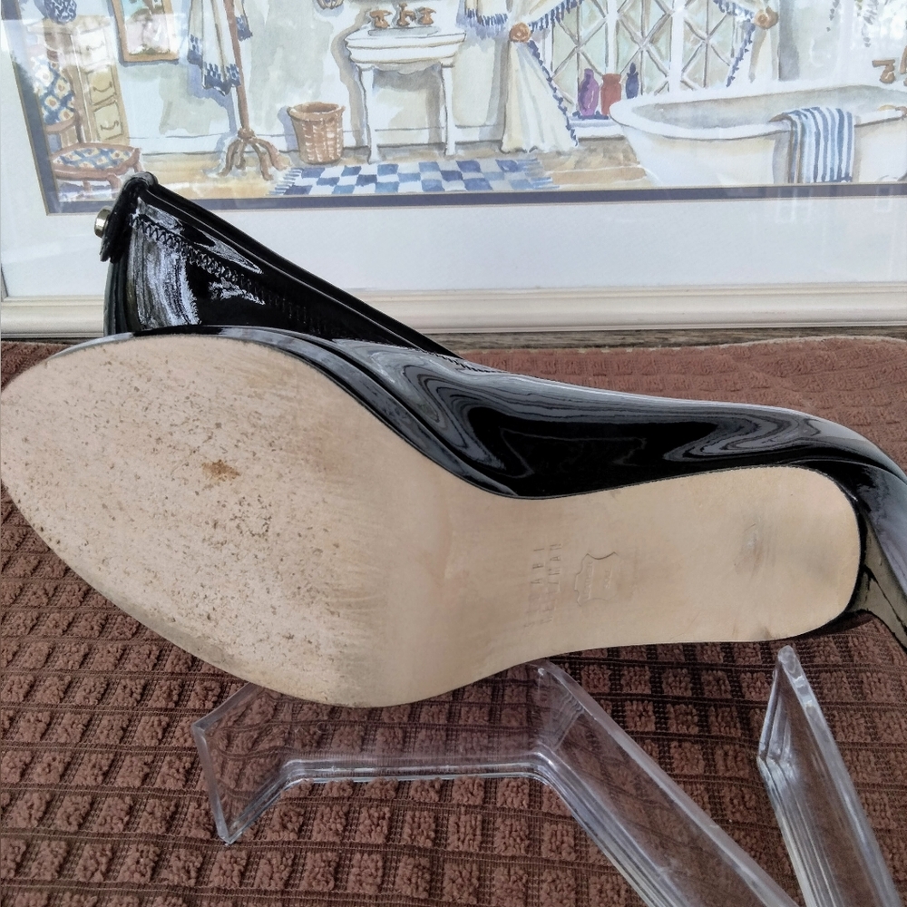Stuart Weitzman Open Toed Patent Leather Pumps. S… - image 8